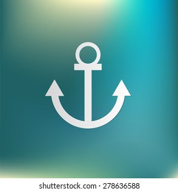 Nautical Anchor vector. anchor seafaring character. icon marine instrument