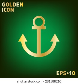 Nautical Anchor vector. anchor seafaring character. icon marine instrument