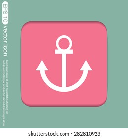 Nautical Anchor vector. anchor seafaring character. icon marine instrument