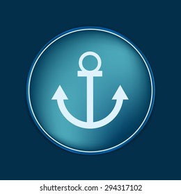 Nautical Anchor vector. anchor seafaring character. icon marine instrument
