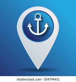 Nautical Anchor vector. anchor seafaring character. icon marine instrument