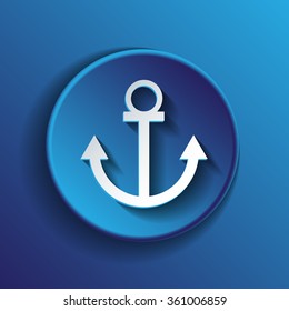 Nautical Anchor vector. anchor seafaring character. icon marine instrument