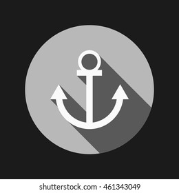 Nautical Anchor vector. anchor seafaring character. icon marine instrument