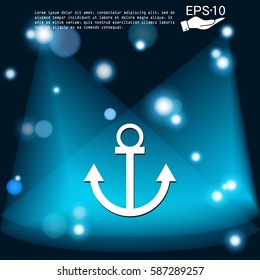 Nautical Anchor vector. anchor seafaring character. icon marine instrument