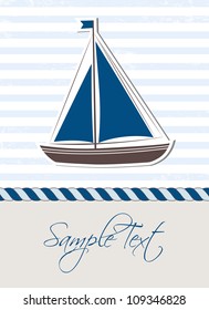 Nautical background with boat