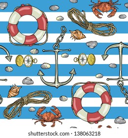 Nautical background, Marine pattern