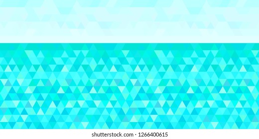Nautical background from triangles. Seamless wallpaper on horizontally surface. Pattern with lines. Multicolored tiled texture. Abstract sea backdrop. Colorful illustration. Decorative style