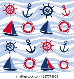 Nautical background. Vector