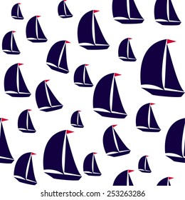 Nautical background. Vector pattern.