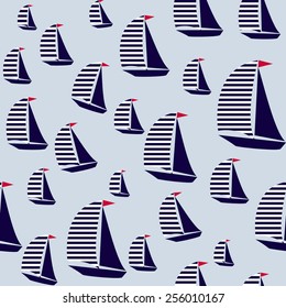 Nautical background. Vector pattern.