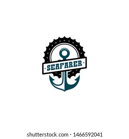 Nautical Badge Logo Design Vector