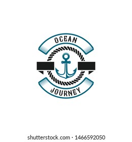 Nautical Badge Logo Design Vector