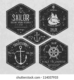 Nautical Badges And Labels