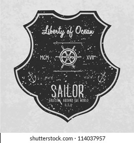 Nautical Badges And Labels