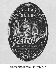 Nautical Badges And Labels