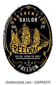 Nautical Badges And Labels