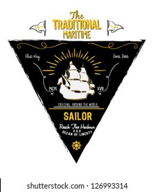 Nautical Badges And Labels