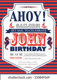 Nautical Birthday Card Design