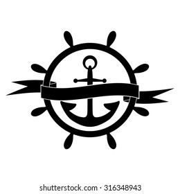 Nautical - black vector icon