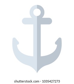 Nautical, boat anchor flat icon