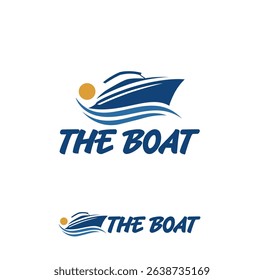 Nautical Boat Boating Rental for Fishing and Traveling Logo Template Vector