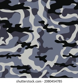 nautical camouflage pattern, blue military background, winter texture on textiles