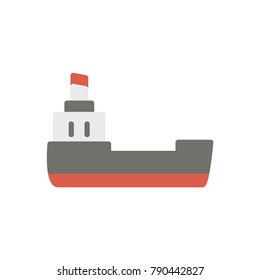 Nautical cargo ship flat icon