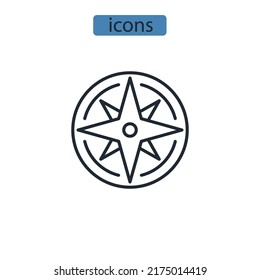 Nautical Chart Icons  Symbol Vector Elements For Infographic Web