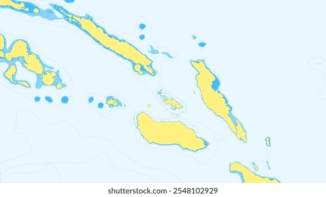 Ilustração de estilo de gráfico náutico de Guadalcanal