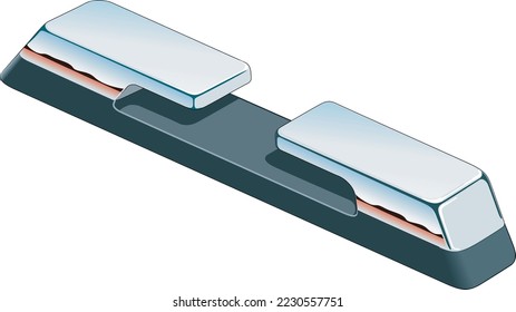 Nautical Chock Hardware Vector Illustration