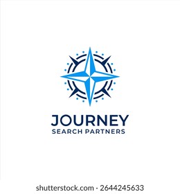 Nautical Compass Rose compass logo vector tempate ilustration