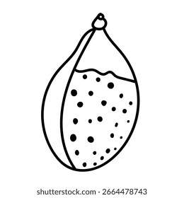 Desenho de contorno náutico de uma concha, ideal para papelaria ou impressões de estilo minimalista.