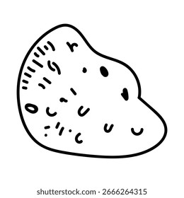 Nautical contour drawing of a shell, ideal for stationery or minimalist style prints.