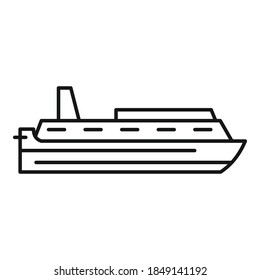 Nautical cruise icon. Outline nautical cruise vector icon for web design isolated on white background