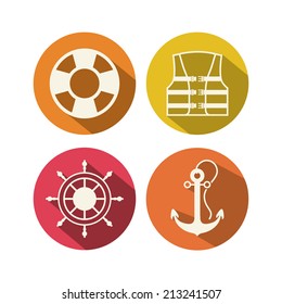 Nautical design over beige background,vector illustration