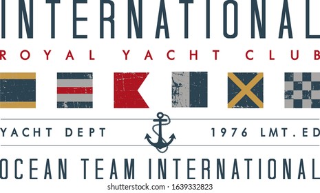 Nautical Design. Sailor vector set. Hand drawing. T-shirt Printing. Badge Applique Label.