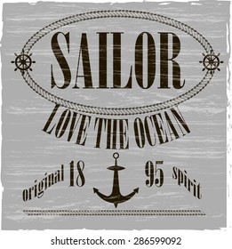 Nautical Design | Sailor vector set |T-shirt Printing | Badge Applique Label