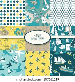 Nautical Digital Scrapbook Papers