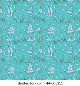 Nautical doodles - Hand drawn collection in vector