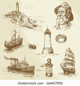 Nautical Elements - Hand Drawn Set