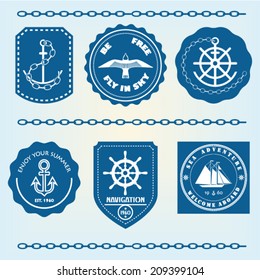 Nautical elements stock vector