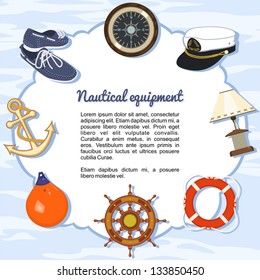 Nautical equipment items forming a frame