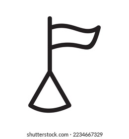 indicadores náuticos icono o logotipo símbolo de señas aislado ilustración vectorial - iconos vectoriales de estilo negro de alta calidad