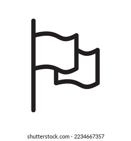 nautical flags icon or logo isolated sign symbol vector illustration - high quality black style vector icons