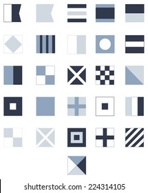 Nautical Flags - Navy Blue