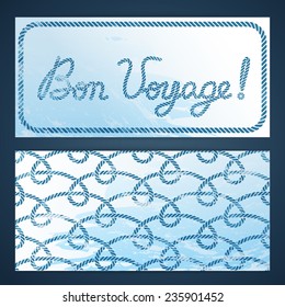 Nautical flayers with seafaring elements - Bon Voyage