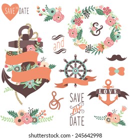 Nautical Floral Wedding Elements