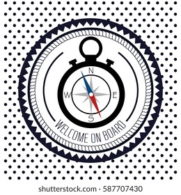 nautical frame with compass