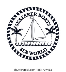 nautical frame with sailboat