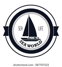 nautical frame with sailboat